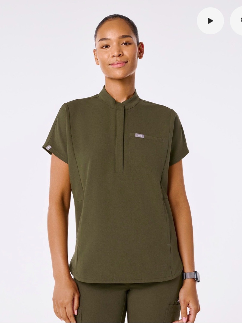 FIGS Montex relaxed scrub top - Spruce